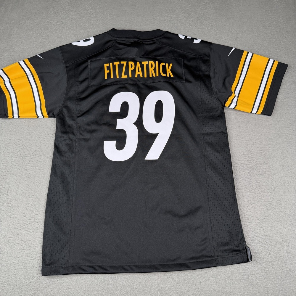 Minka Fitzpatrick Jersey Pittsburgh Steelers Football Boys Large Black Nike 39